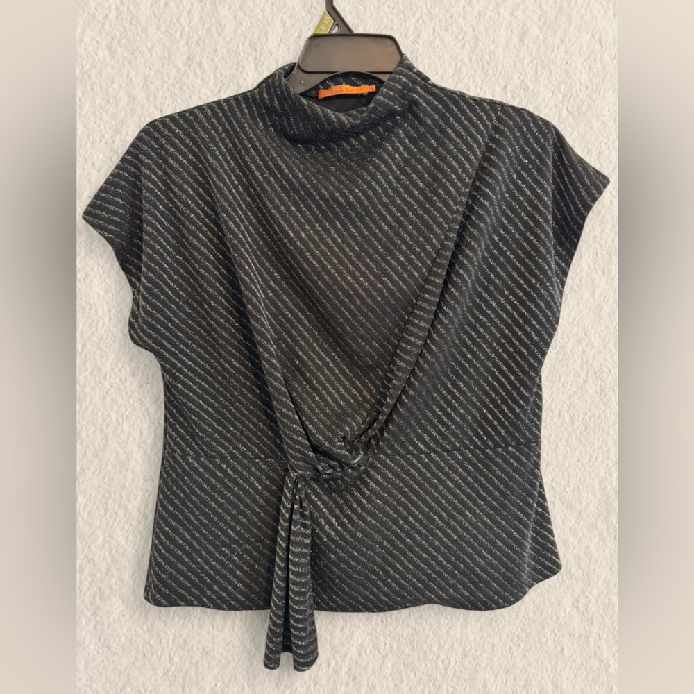 Belldini Elegant Black Sweater with Silver Highlights